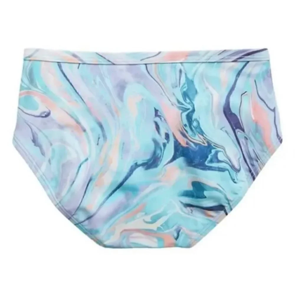 Athleta Girl Size 14 XL Tie Dye Ocean Marble Swim Bottoms Only NWOT